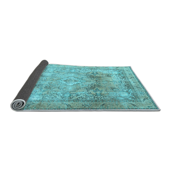 Sideview of Persian Light Blue Traditional Rug, tr3252lblu