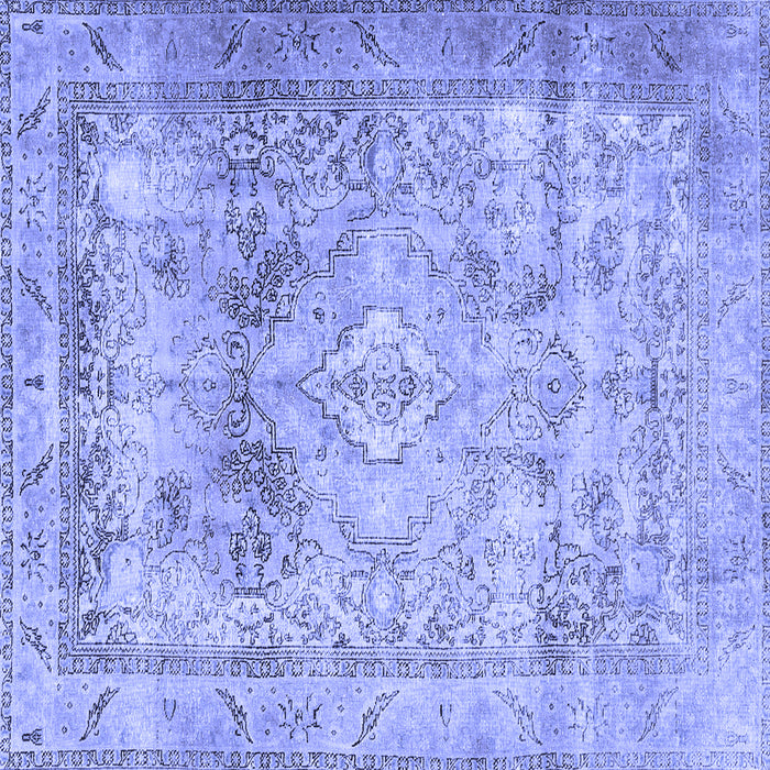 Square Persian Blue Traditional Rug, tr3252blu