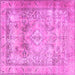 Square Persian Pink Traditional Rug, tr3252pnk