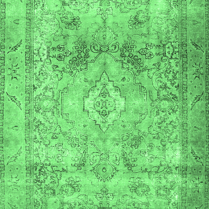 Machine Washable Persian Emerald Green Traditional Area Rugs, wshtr3252emgrn