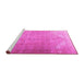 Sideview of Machine Washable Persian Pink Traditional Rug, wshtr3253pnk