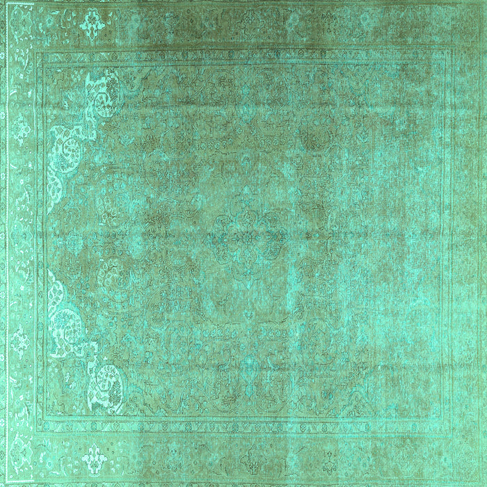Square Persian Turquoise Traditional Rug, tr3253turq