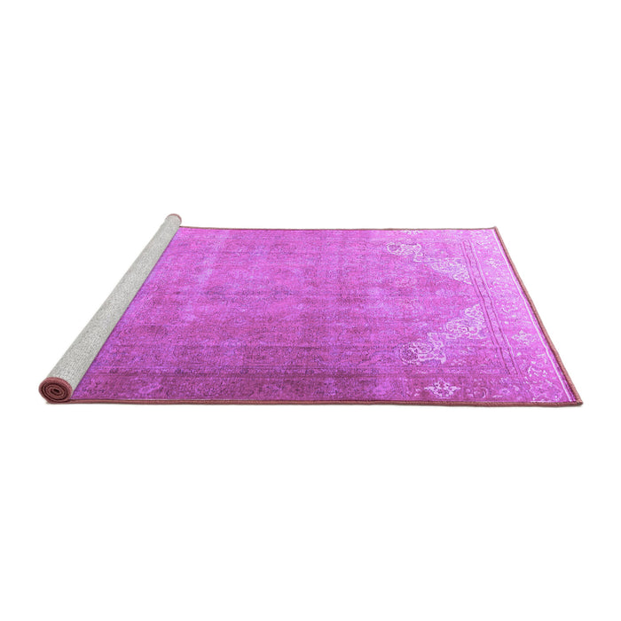 Sideview of Machine Washable Persian Purple Traditional Area Rugs, wshtr3253pur