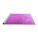 Sideview of Machine Washable Persian Purple Traditional Area Rugs, wshtr3253pur