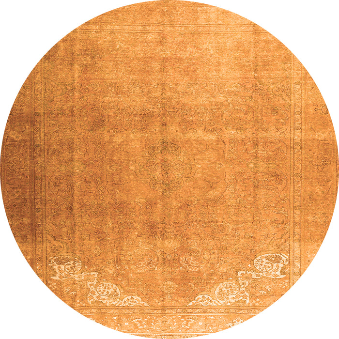 Square Persian Orange Traditional Rug, tr3253org