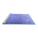 Sideview of Machine Washable Persian Blue Traditional Rug, wshtr3253blu