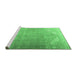 Sideview of Machine Washable Persian Emerald Green Traditional Area Rugs, wshtr3253emgrn