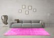 Machine Washable Persian Pink Traditional Rug in a Living Room, wshtr3253pnk