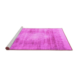 Sideview of Machine Washable Persian Pink Traditional Rug, wshtr3254pnk