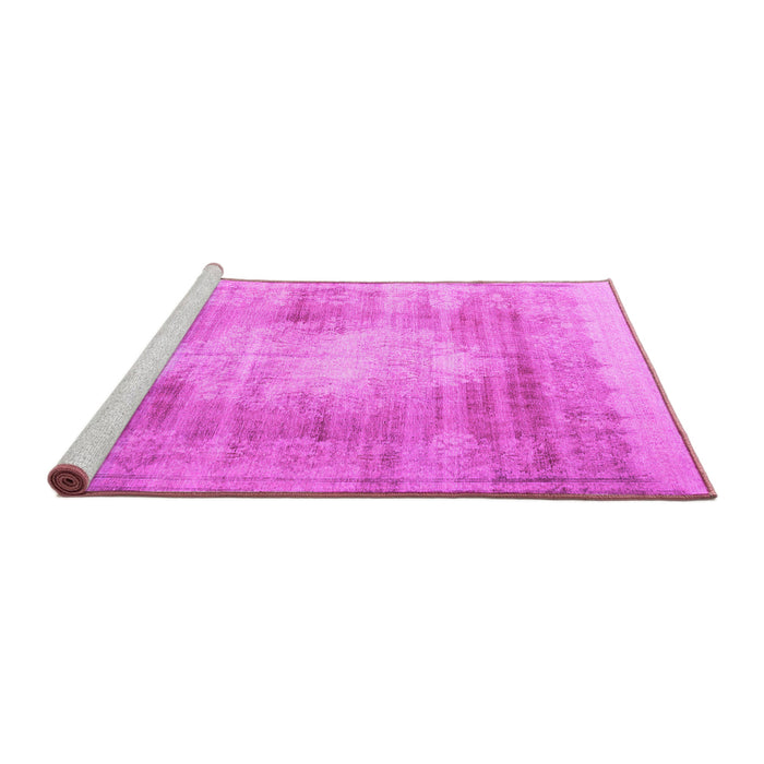 Sideview of Machine Washable Persian Pink Traditional Rug, wshtr3254pnk