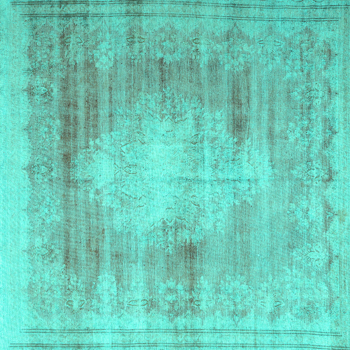 Square Persian Turquoise Traditional Rug, tr3254turq