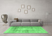 Machine Washable Persian Emerald Green Traditional Area Rugs in a Living Room,, wshtr3254emgrn