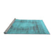 Sideview of Machine Washable Persian Light Blue Traditional Rug, wshtr3254lblu