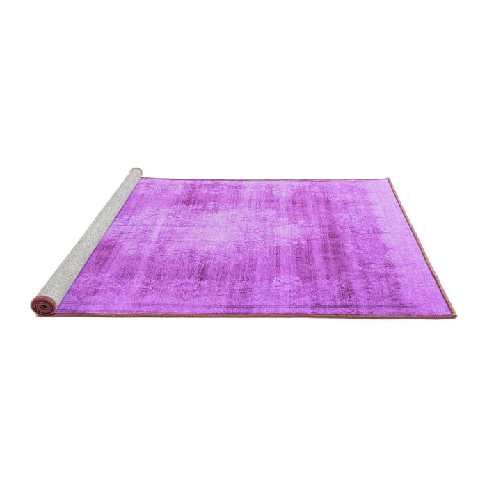 Sideview of Machine Washable Persian Purple Traditional Area Rugs, wshtr3254pur