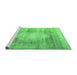 Sideview of Machine Washable Persian Emerald Green Traditional Area Rugs, wshtr3254emgrn