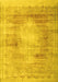 Machine Washable Persian Yellow Traditional Rug, wshtr3254yw