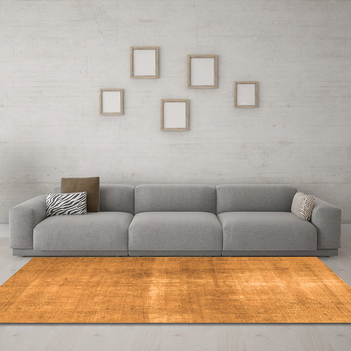 Machine Washable Persian Orange Traditional Area Rugs in a Living Room, wshtr3255org