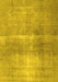 Machine Washable Persian Yellow Traditional Rug, wshtr3255yw