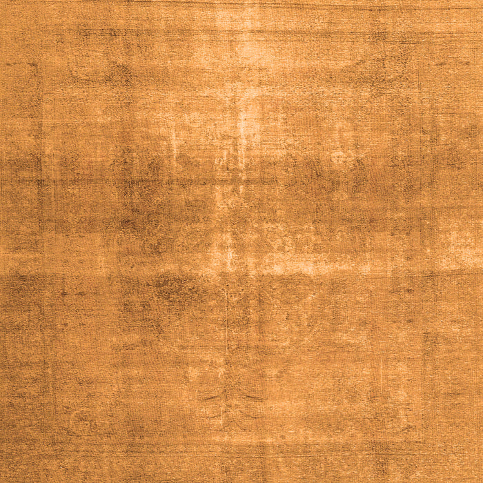 Round Machine Washable Persian Orange Traditional Area Rugs, wshtr3255org