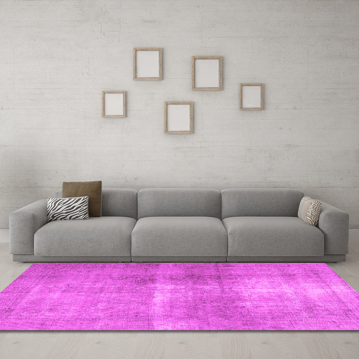 Machine Washable Persian Pink Traditional Rug in a Living Room, wshtr3255pnk