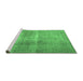 Sideview of Machine Washable Persian Emerald Green Traditional Area Rugs, wshtr3255emgrn