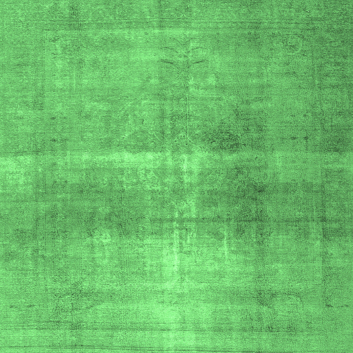 Square Persian Emerald Green Traditional Rug, tr3255emgrn