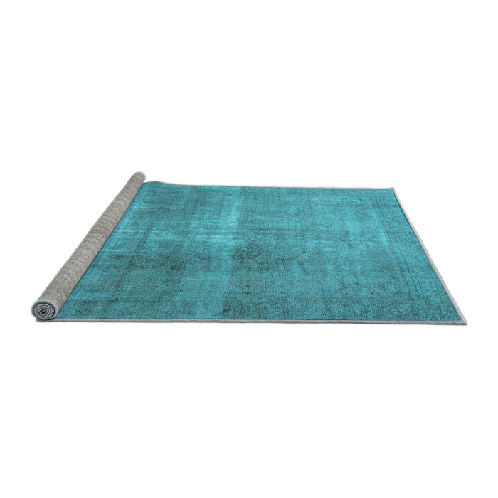 Sideview of Machine Washable Persian Light Blue Traditional Rug, wshtr3255lblu