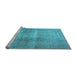 Sideview of Machine Washable Persian Light Blue Traditional Rug, wshtr3255lblu