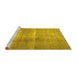 Sideview of Machine Washable Persian Yellow Traditional Rug, wshtr3255yw