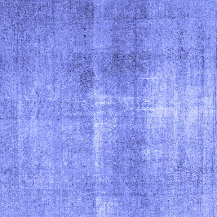 Square Machine Washable Persian Blue Traditional Rug, wshtr3255blu