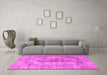 Machine Washable Persian Pink Traditional Rug in a Living Room, wshtr3256pnk