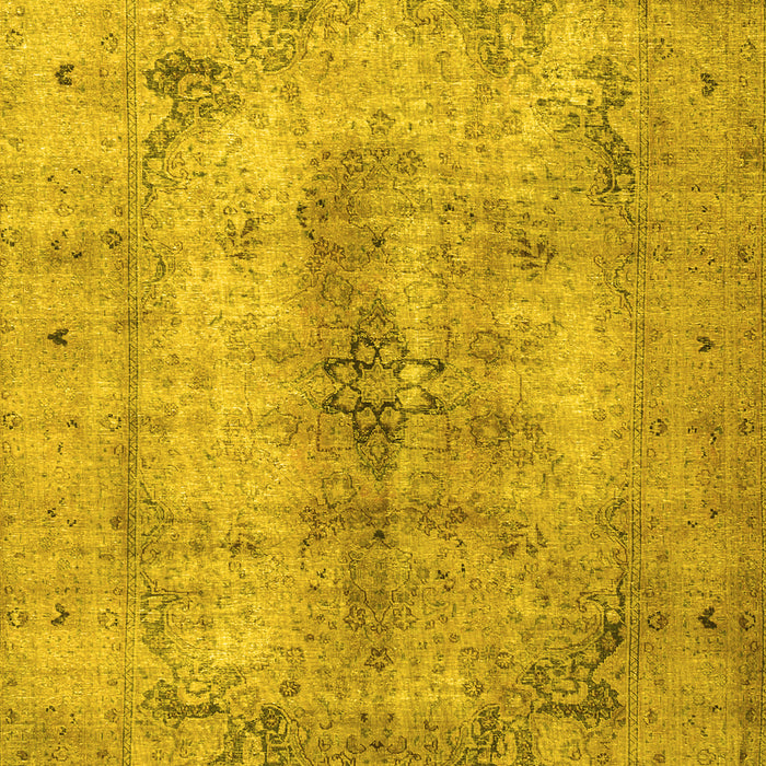 Machine Washable Persian Yellow Traditional Rug, wshtr3256yw