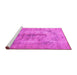 Sideview of Machine Washable Persian Pink Traditional Rug, wshtr3256pnk