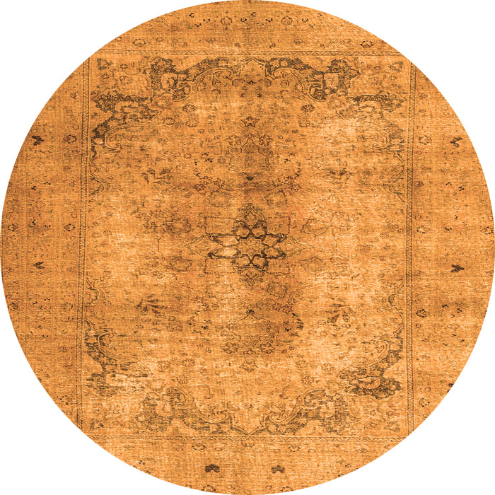 Square Persian Orange Traditional Rug, tr3256org