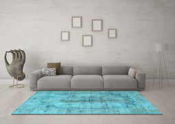 Machine Washable Persian Light Blue Traditional Rug in a Living Room, wshtr3256lblu