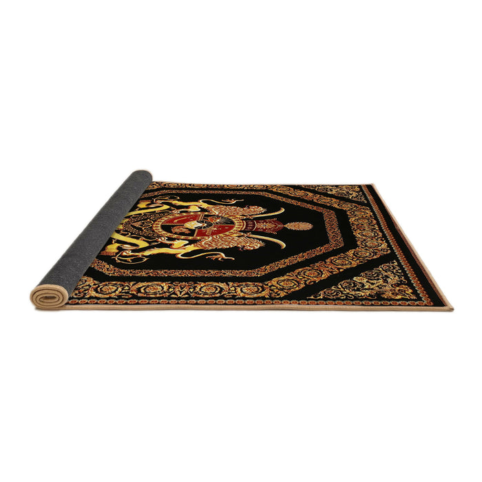 Sideview of Traditional Saddle Brown Persian Rug, tr3257