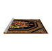 Sideview of Machine Washable Traditional Saddle Brown Rug, wshtr3257