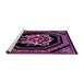 Sideview of Machine Washable Persian Purple Traditional Area Rugs, wshtr3257pur