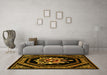 Machine Washable Persian Yellow Traditional Rug in a Living Room, wshtr3257yw