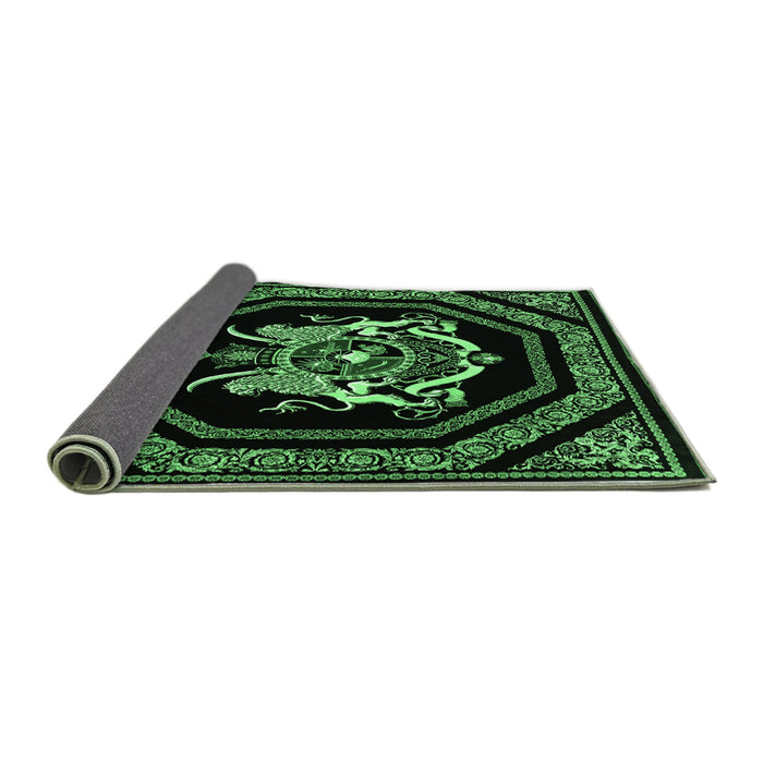 Sideview of Persian Emerald Green Traditional Rug, tr3257emgrn