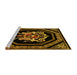 Sideview of Machine Washable Persian Yellow Traditional Rug, wshtr3257yw