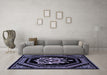 Machine Washable Persian Blue Traditional Rug in a Living Room, wshtr3257blu