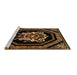 Sideview of Machine Washable Persian Brown Traditional Rug, wshtr3257brn