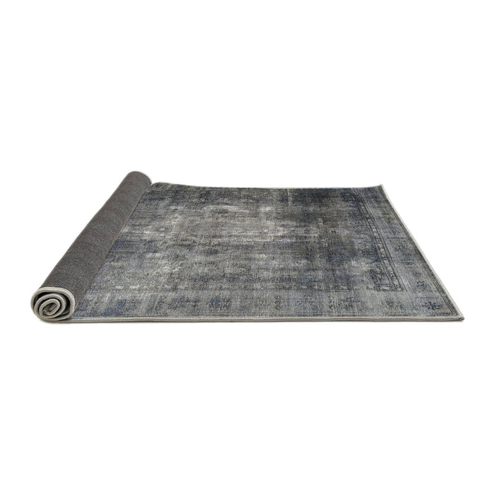 Sideview of Traditional Carbon Gray Persian Rug, tr3258