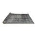 Sideview of Traditional Carbon Gray Persian Rug, tr3258