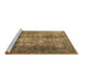 Sideview of Machine Washable Persian Brown Traditional Rug, wshtr3258brn