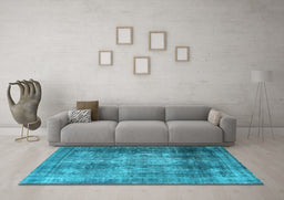 Machine Washable Persian Light Blue Traditional Rug in a Living Room, wshtr3258lblu