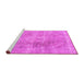 Sideview of Machine Washable Persian Pink Traditional Rug, wshtr3259pnk