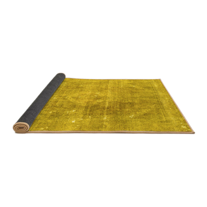 Sideview of Persian Yellow Traditional Rug, tr3259yw