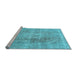 Sideview of Machine Washable Persian Light Blue Traditional Rug, wshtr3259lblu